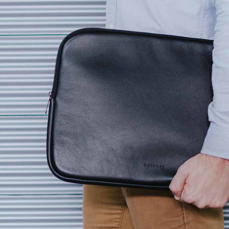 case de couro para notebook nordweg