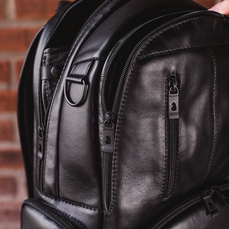 Mochila de couro para notebook Black Edition NW082 Alça de Mão